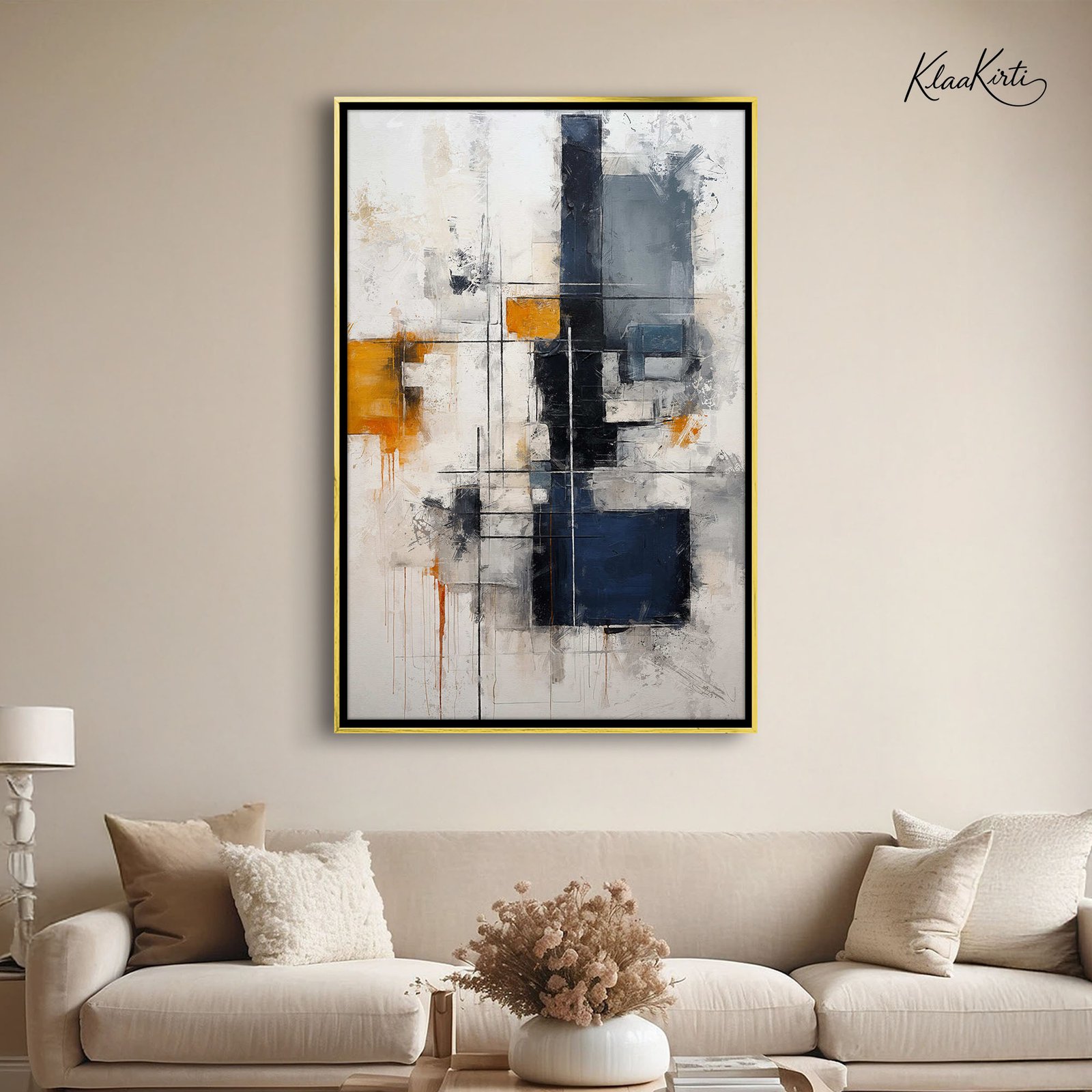 Vertical 08 Abstract Urban Edge canvas art - Image 1