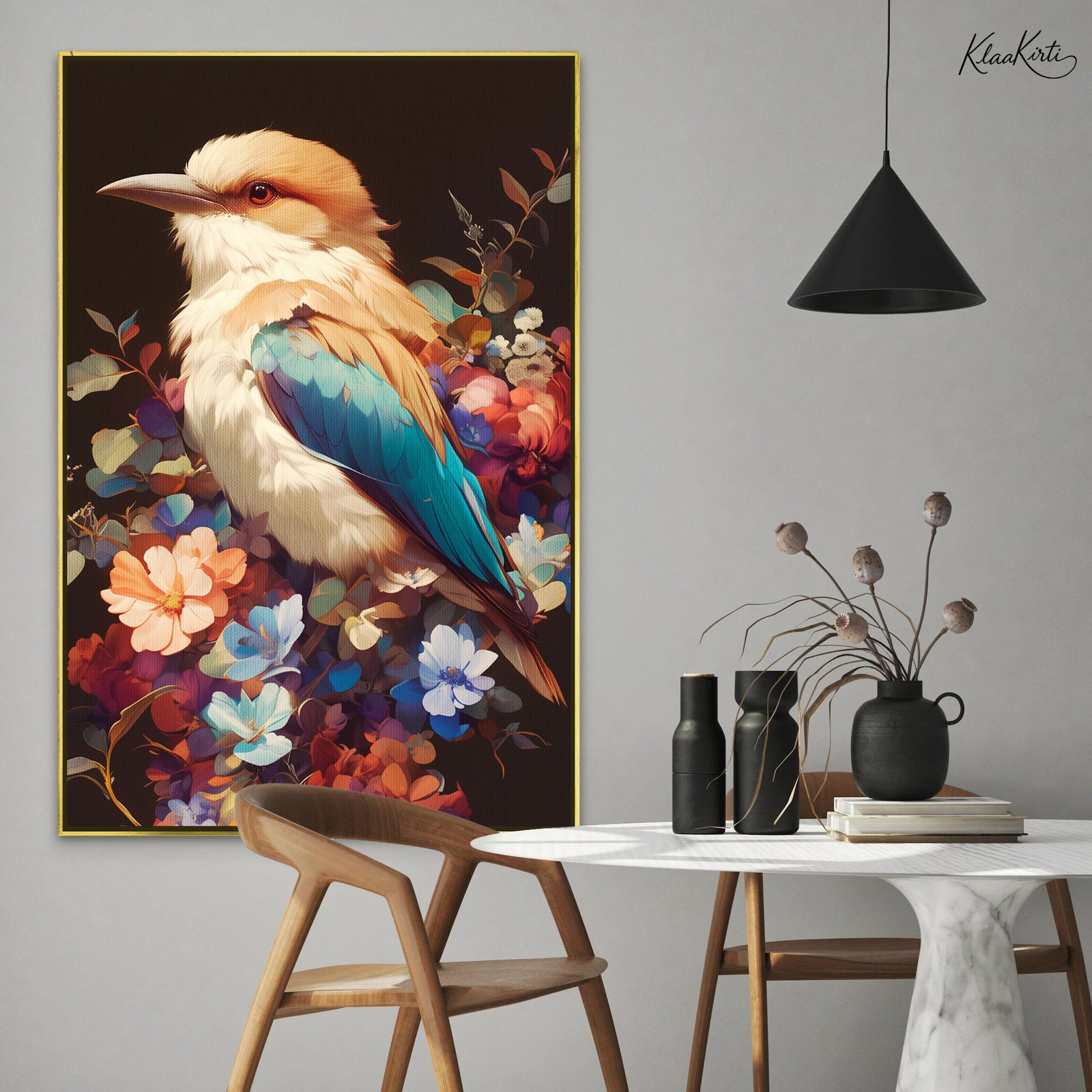 01 Sapphire Bloom Canvas art - Image 1