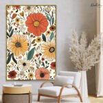 Boho Bloom Canvas Wall Art