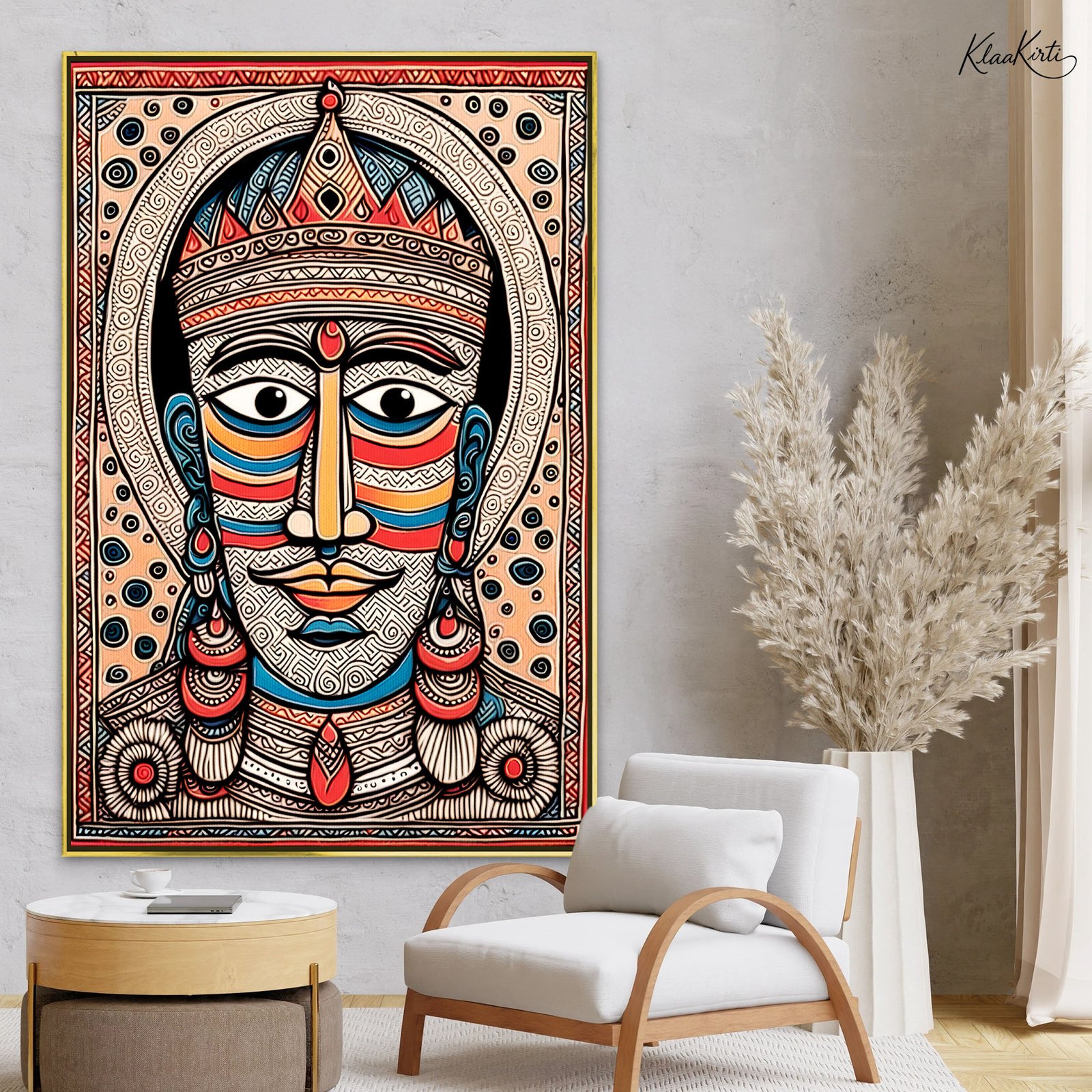 01 Golden Divide Canvas Wall Art - Image 1