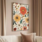 Boho Bloom Canvas Wall Art - Image 2
