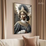 Golden Flow Canvas Wall Art - Image 2