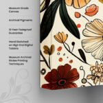 Boho Bloom Canvas Wall Art - Image 3