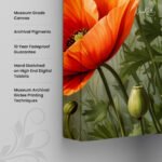 Summer Poppies Canvas Wall Art - Image 3