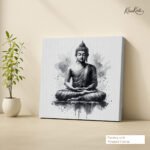 Zen Ink Meditation Canvas Wall art - Image 3