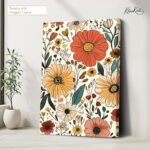 Boho Bloom Canvas Wall Art - Image 4