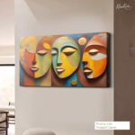 Turquoise Angle Canvas Wall Art - Image 4