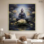 Lotus Pond Samadhi Canvas Wall art