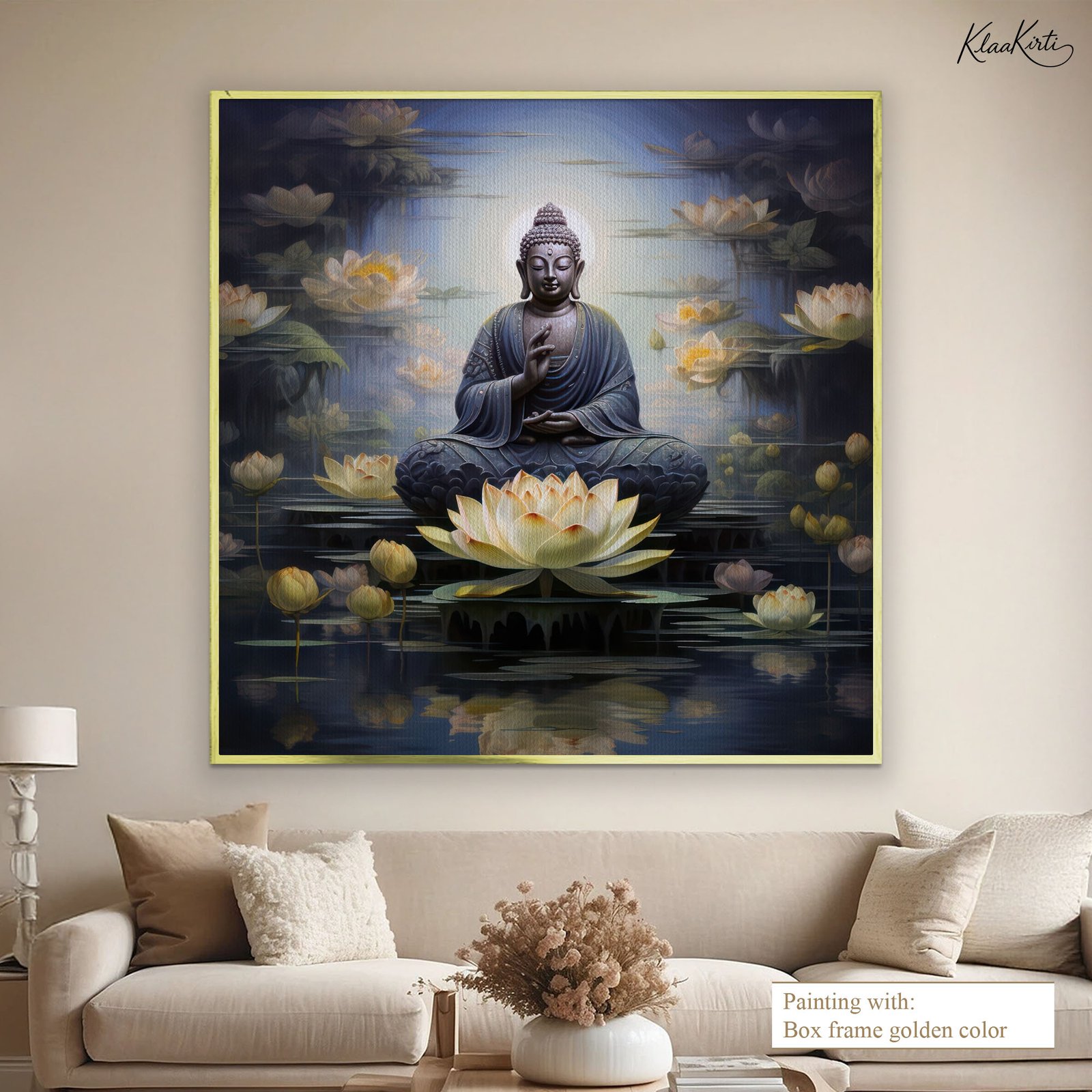 05 Lotus Pond Samadhi Canvas Wall art - Image 1
