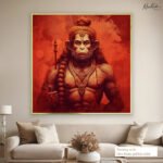 Scarlet Bajrangbali Canvas Wall art