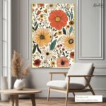 Boho Bloom Canvas Wall Art - Image 5