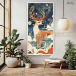 The Celestial Stag Canvas art - Image 6