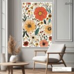 Boho Bloom Canvas Wall Art - Image 6