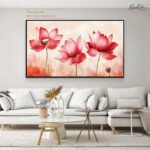 Trio Lotus Canvas Wall Art - Image 7