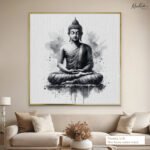 Zen Ink Meditation Canvas Wall art - Image 6