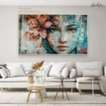 Crimson Weave Canvas Wall Art - Image 12