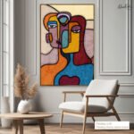 Cubist Gaze Canvas Wall Art - Image 9