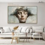 White Gold Anemone Canvas Wall Art - Image 7