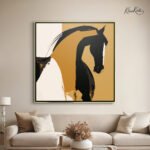 Stallion Silhouette canvas Art