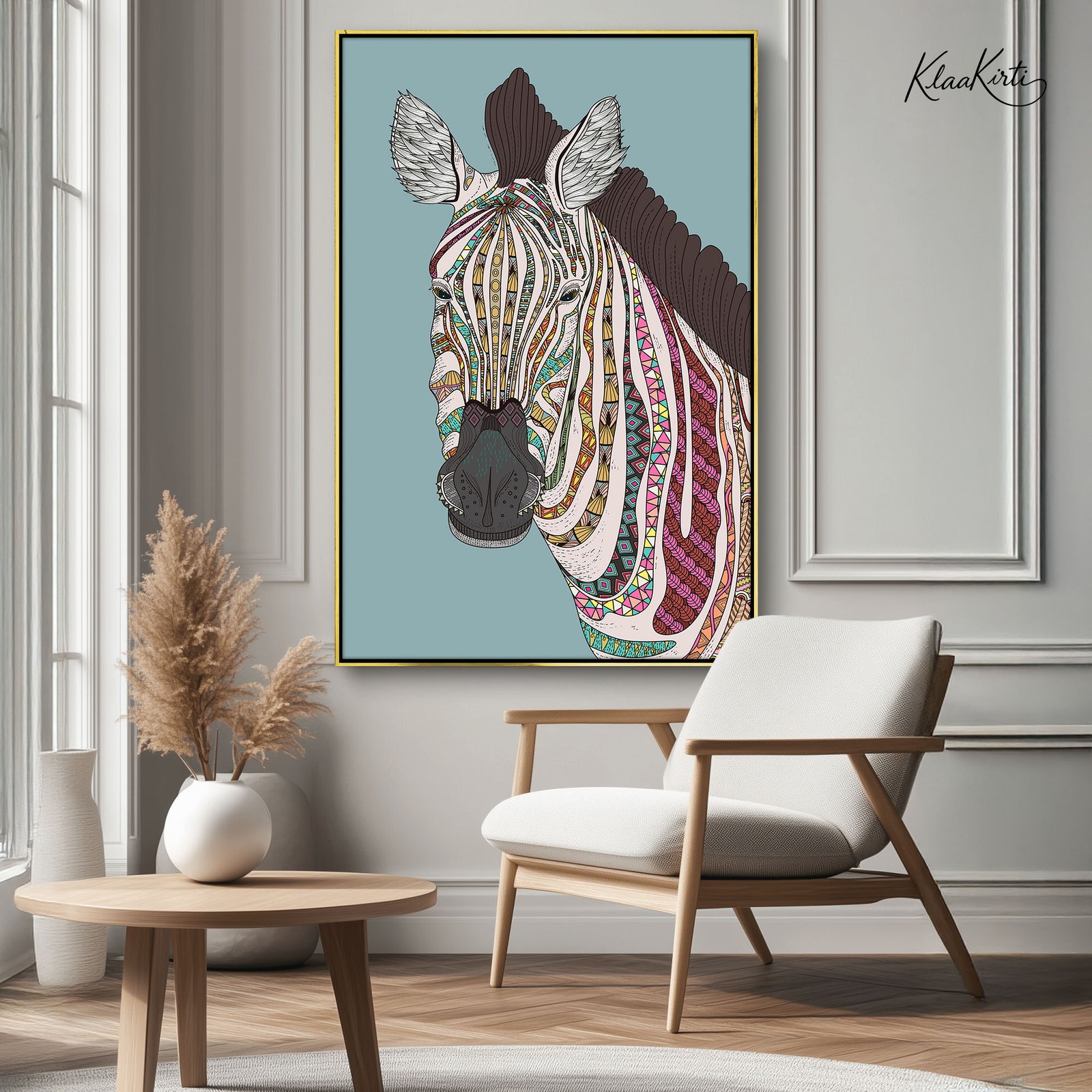 1 Color-Inspired Zebral Canvas art - Image 1