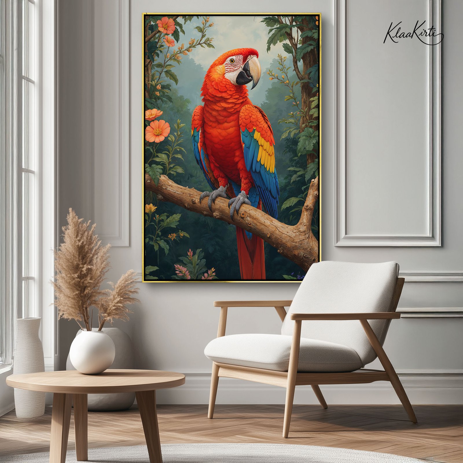 1 Pastel Parrot Canvas art - Image 1