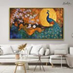 Moonlit Peacock Canvas art