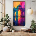 Neon City Arch Canvas art