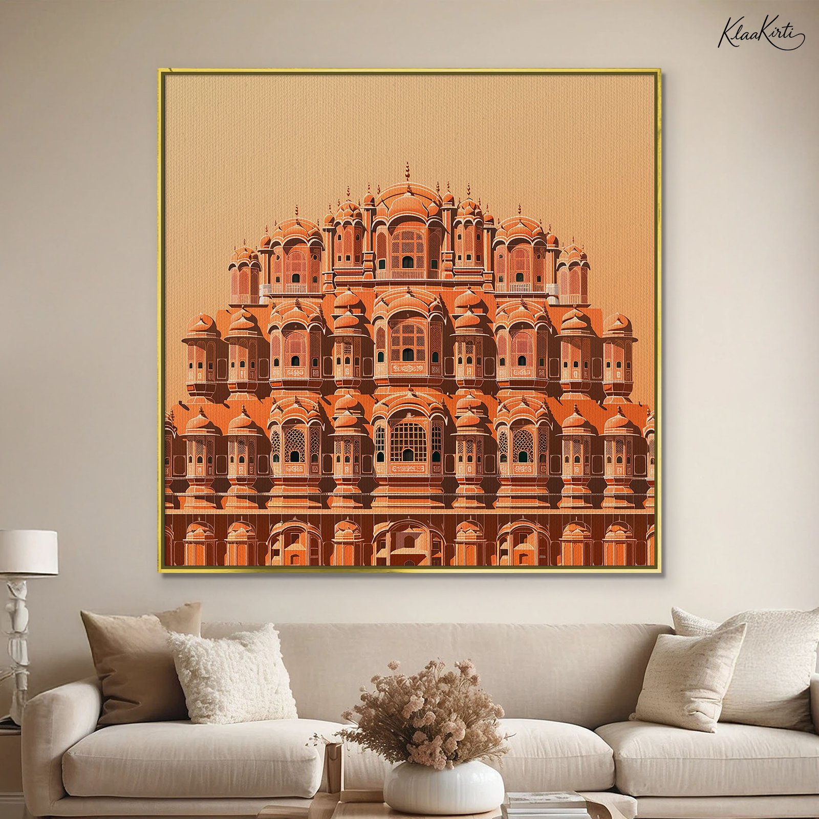 1 Jaipur Wind Palace Canvas Wall art - Image 1