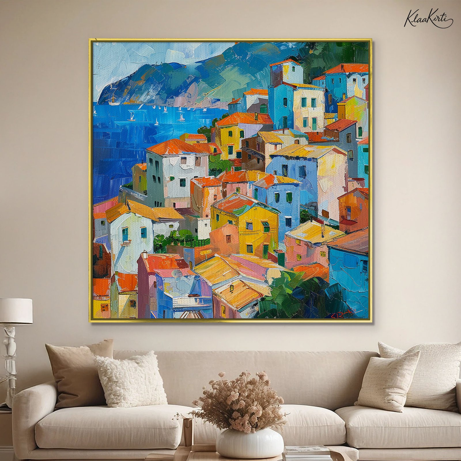 1 Cinque Terre Palette Canvas Wall art - Image 1