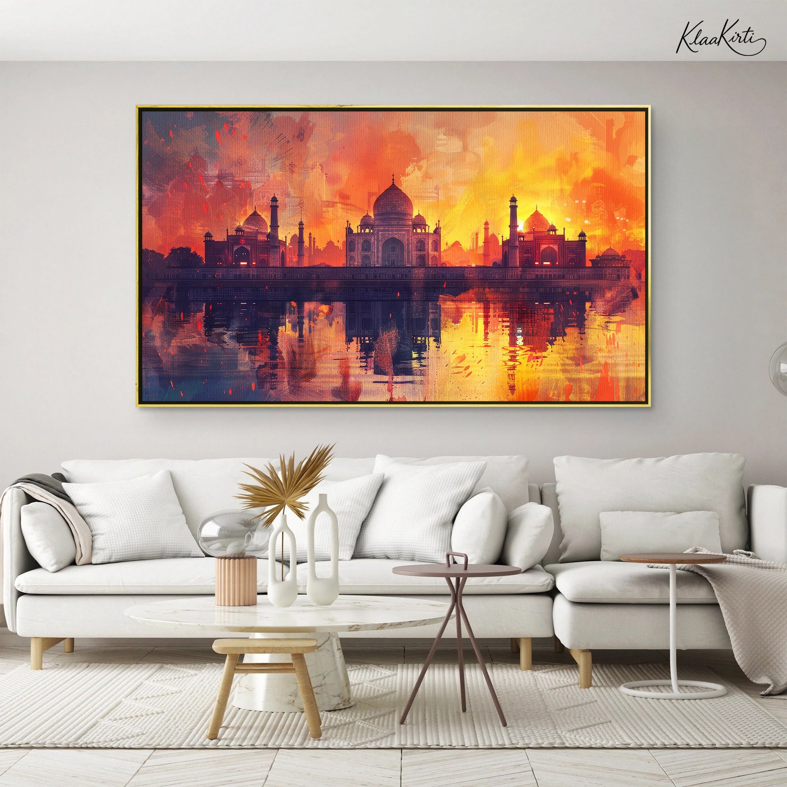 1 Taj Fiery Dusk Canvas art - Image 1