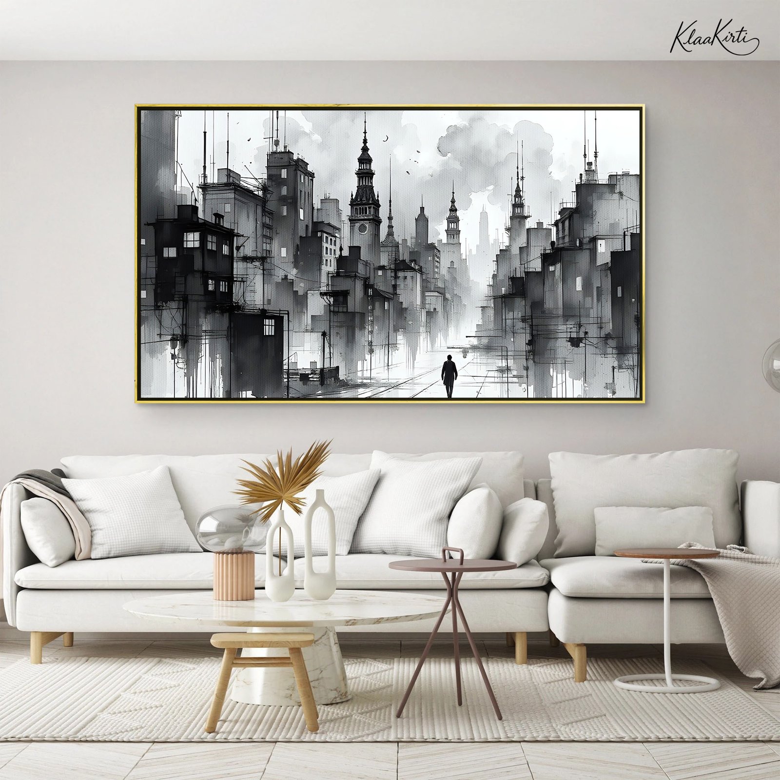 1 Solitary Urban Fog Canvas art - Image 1