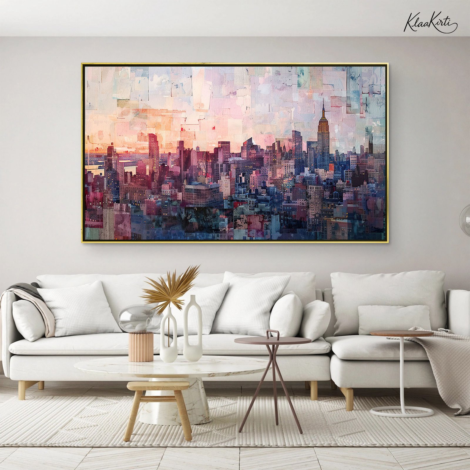 1 Mosaic Manhattan Sunset Canvas art - Image 1