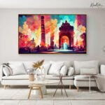 Delhi Monument Fire Canvas art
