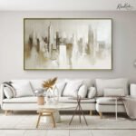 Beige City Mist Canvas art