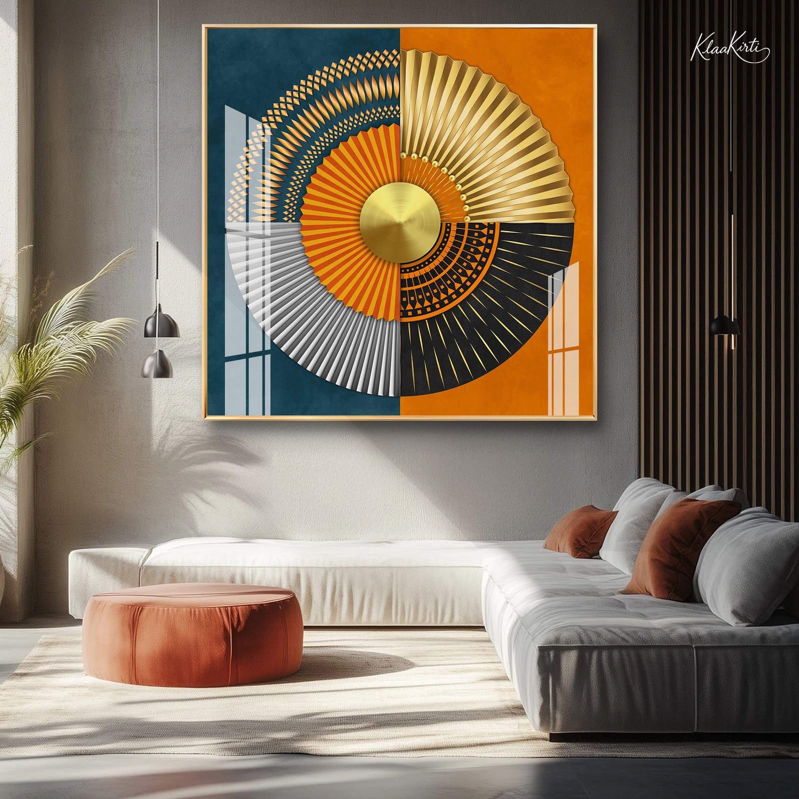1 Art Deco Bloom Acrylic Wall Art - Image 1