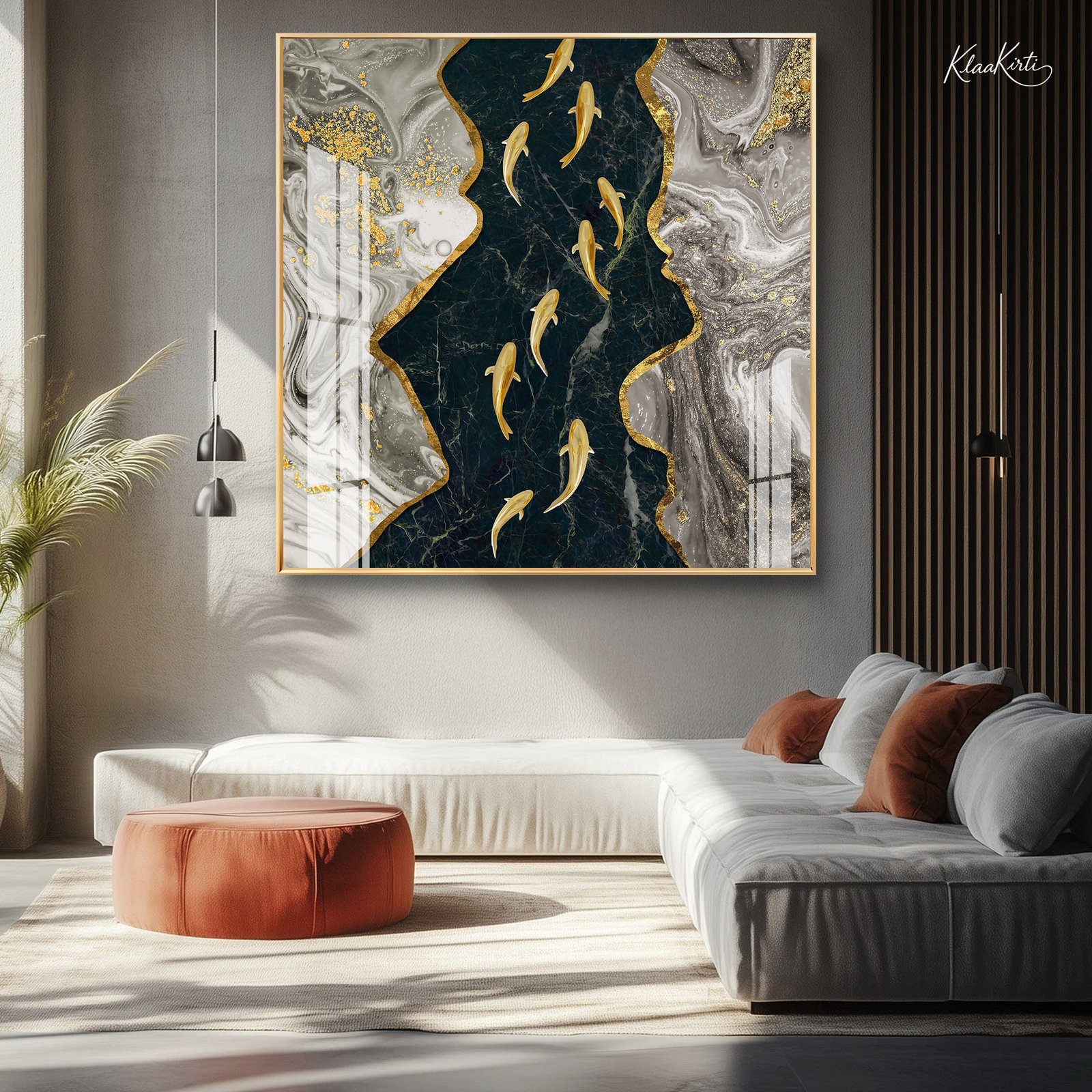 1 Marble Stream Acrylic Wall Art - Image 1