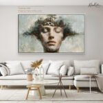 White Gold Anemone Canvas Wall Art - Image 11