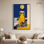 Woman with a lemon head canvas Art - Image 10