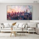 Mosaic Manhattan Sunset Canvas art - Image 11