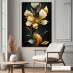 Gilded Bloom Canvas Wall Art - Image 11