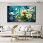 Aqua Garden Canvas Wall Art - Image 11
