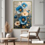 Azure Bloom Canvas Wall Art - Image 12