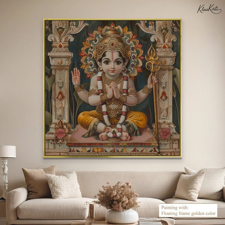 Spiritual Wall Art canvas painting featuring divine artwork for a modern Indian home