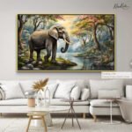 Vintage Elephant Mural Canvas art - Image 12