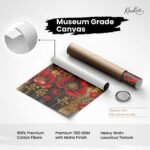Crimson Gold Canvas Wall Art - Image 13