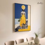Woman with a lemon head canvas Art - Image 2