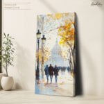 Autumn City Stroll Canvas art - Image 4