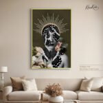 Floral Monarch Abstract canvas art - Image 5
