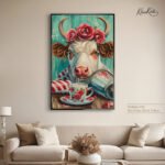 Whimsical Bovine Brew canvas Art - Image 7