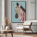 Color-Inspired Zebral Canvas art - Image 7
